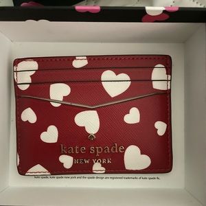 Kate Spade New York Heart pop print card holder